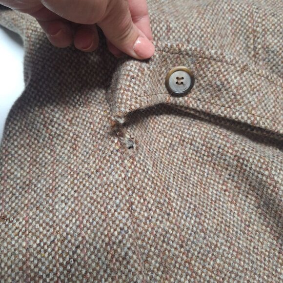 Mackintosh Montello Wool Jacket Brown Coat Buttons Vintage Womens Size 12 - Picture 16 of 16